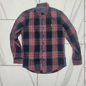 Vintage Men's Preppy Polo Button Up Top small
